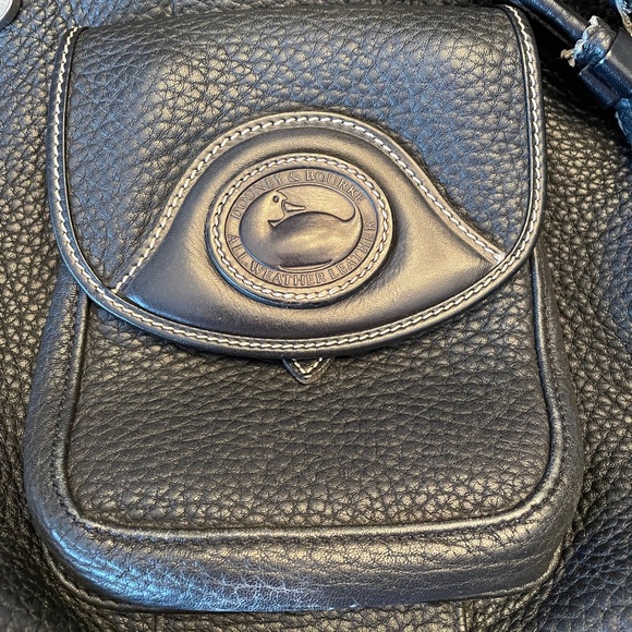 Dooney & Bourke Black Leather Shoulder Bag - Picture 4 of 16